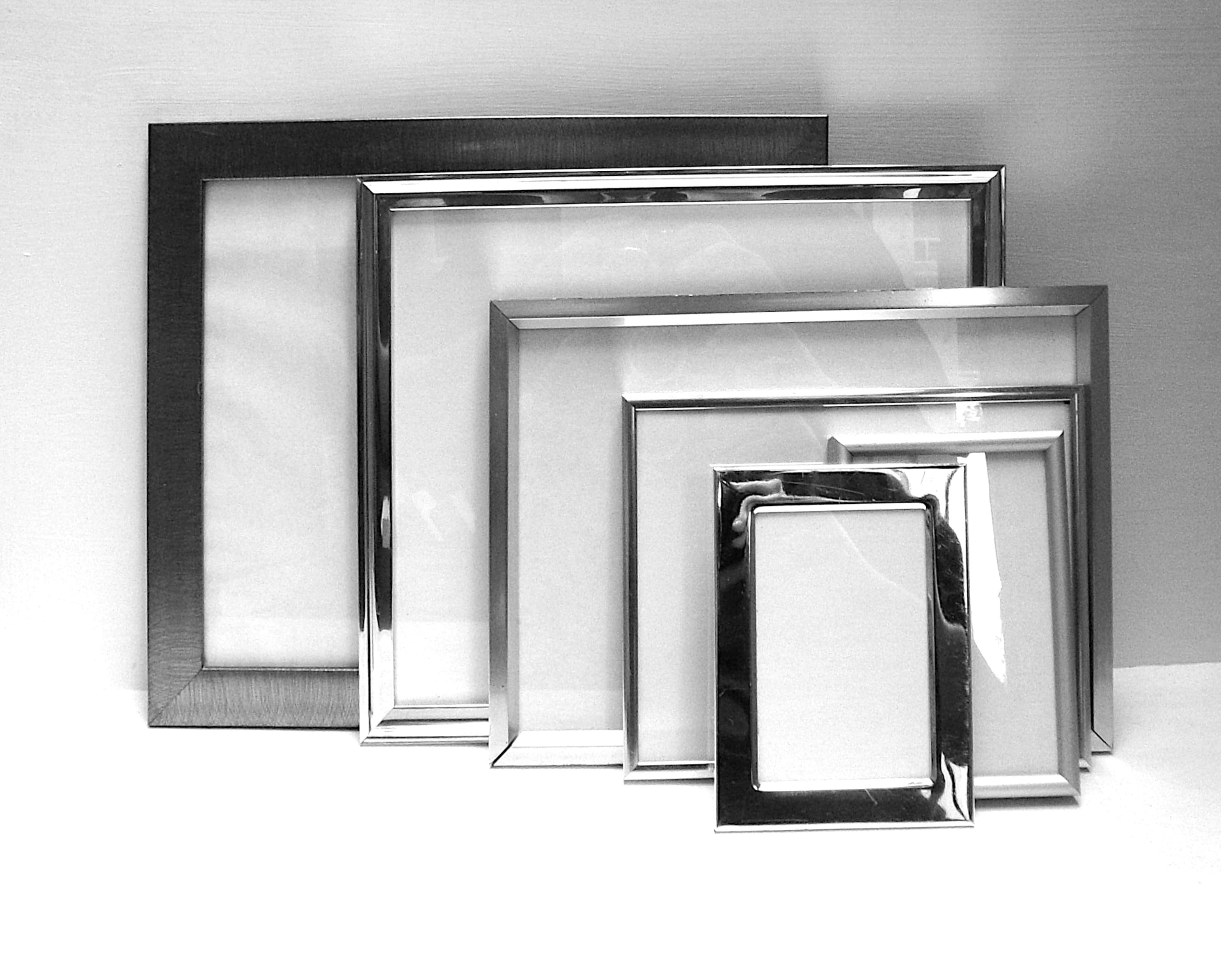 Set of 6 vintage silver picture frames with glass fronts Etsy