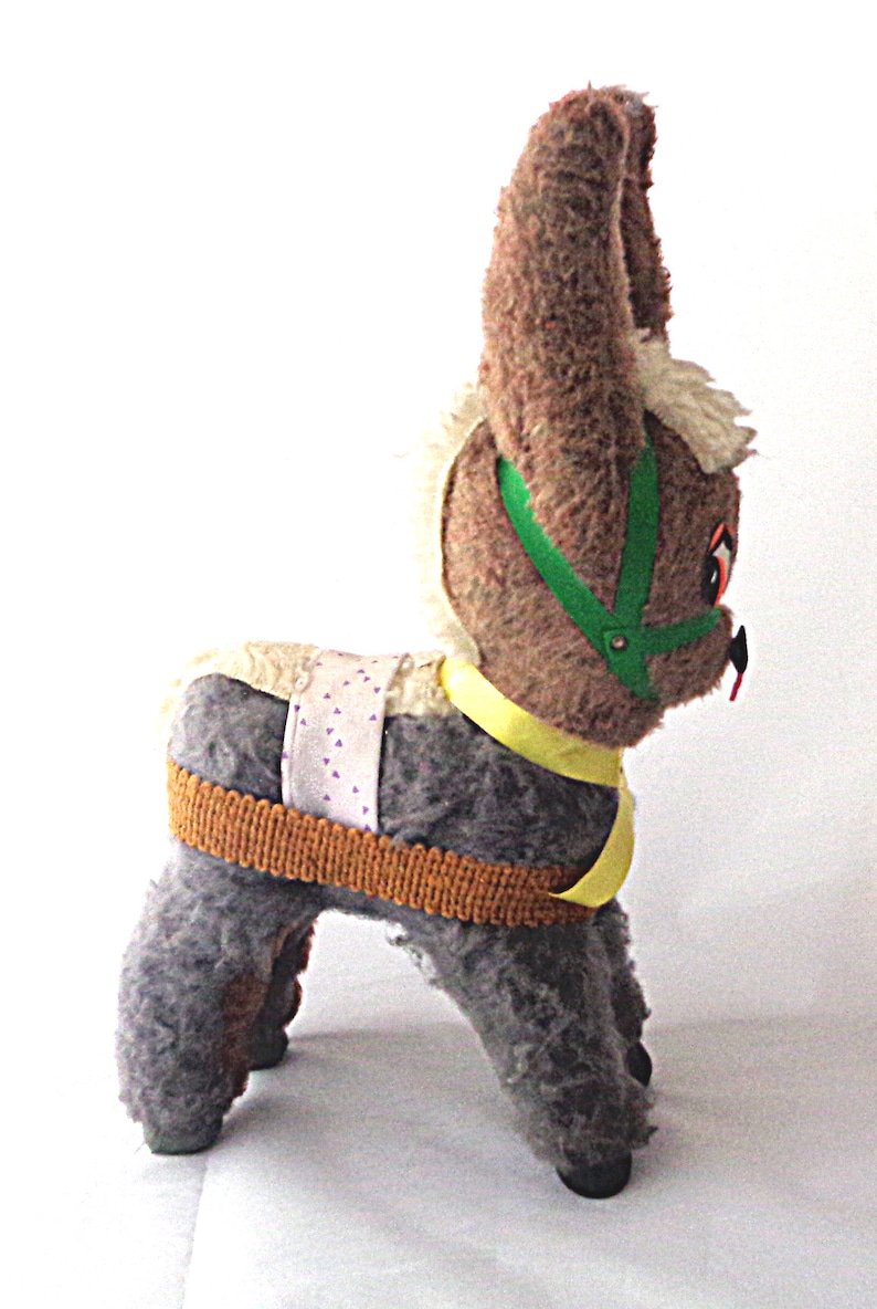 gift from Ireland vintage cuddly toy Toy Donkey from 1950s