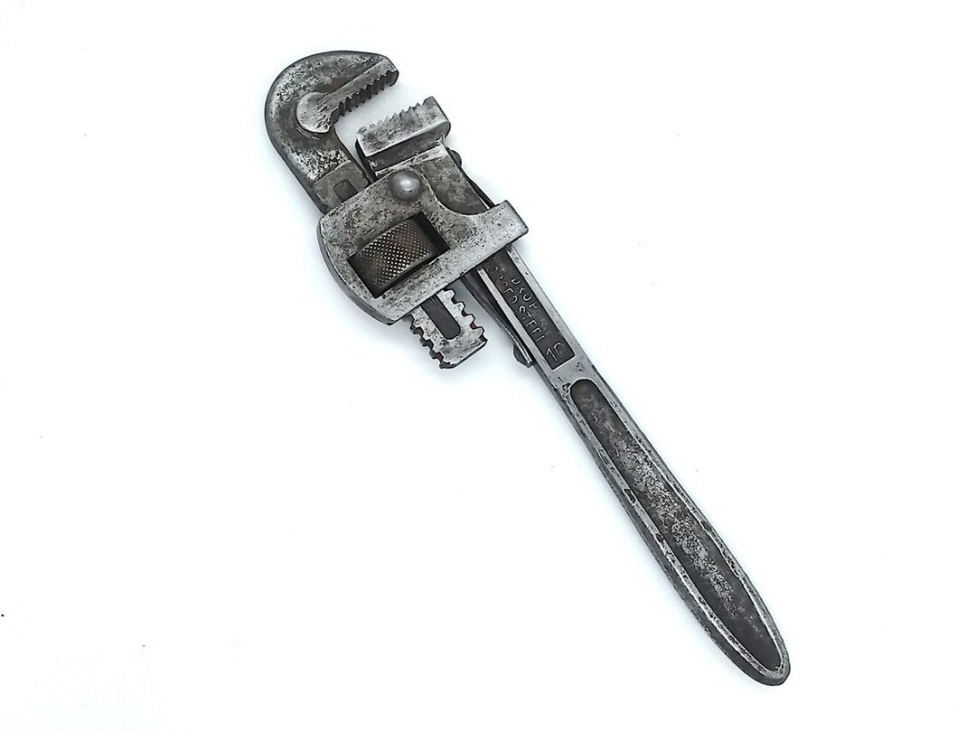 Adjustable Wrench Vintage Pipe Wrench 10 Inch Wrench Drop Etsy