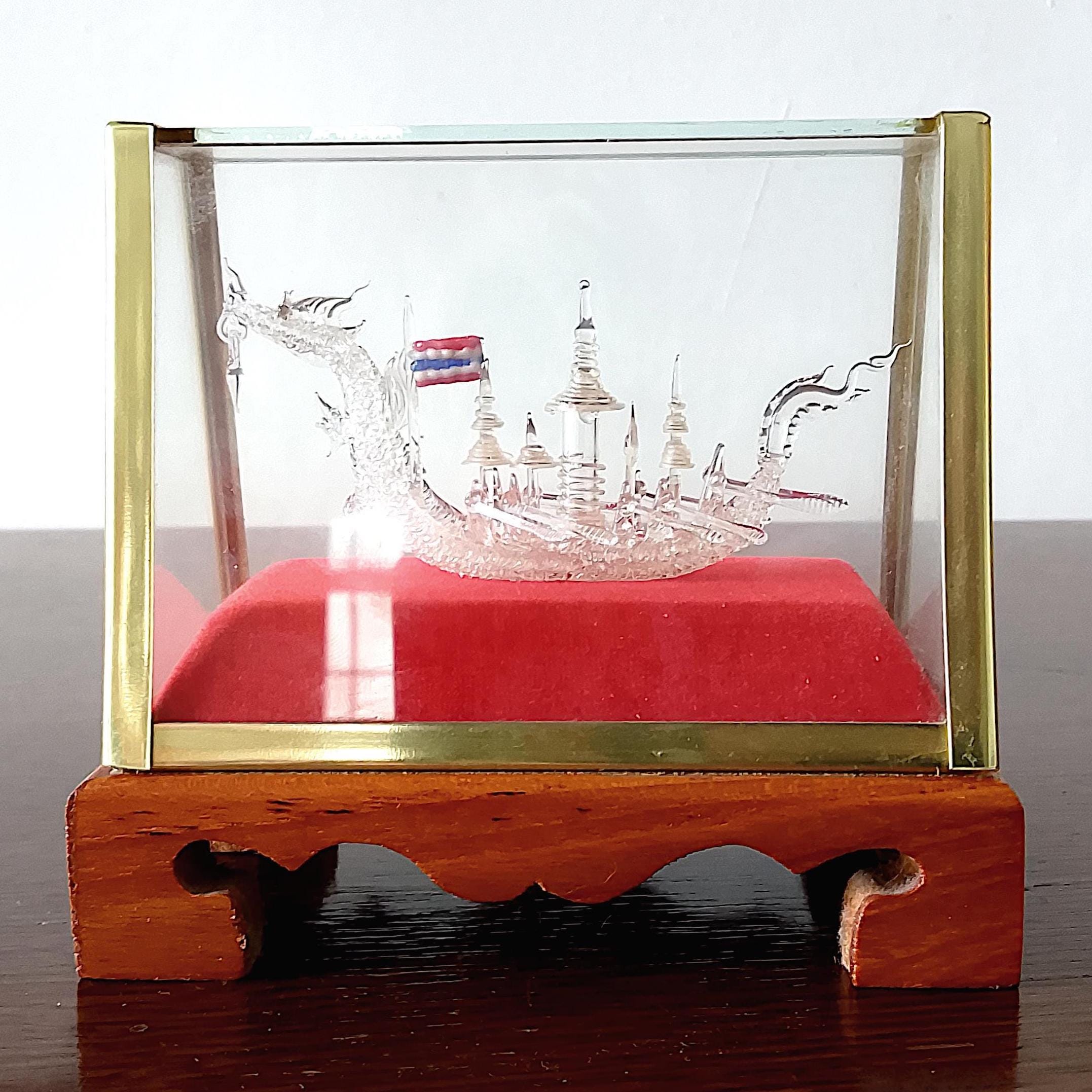 ヴィンテージ 　タイ王室のはしけの真鍮製スパンナホン ドラゴン ボート 燭台 Thailand Dragon Boat - Etsy