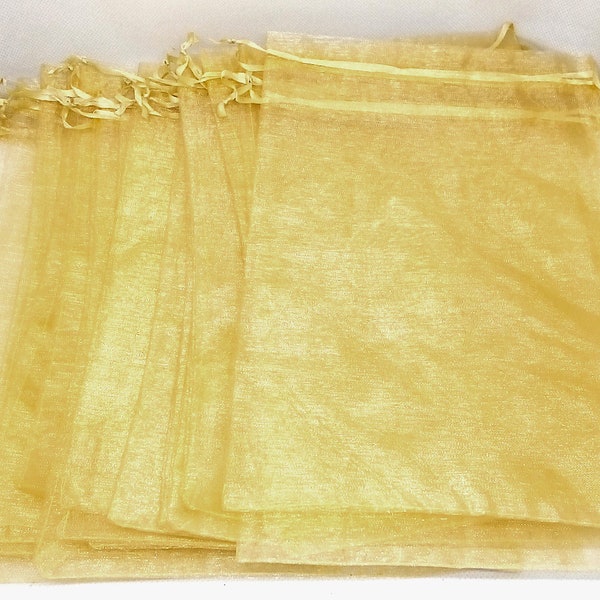 20 Organza Säckchen 20 x 30 cm gold Organza Säckchen Hochzeit Geschenk Taschen Mädchenzimmer