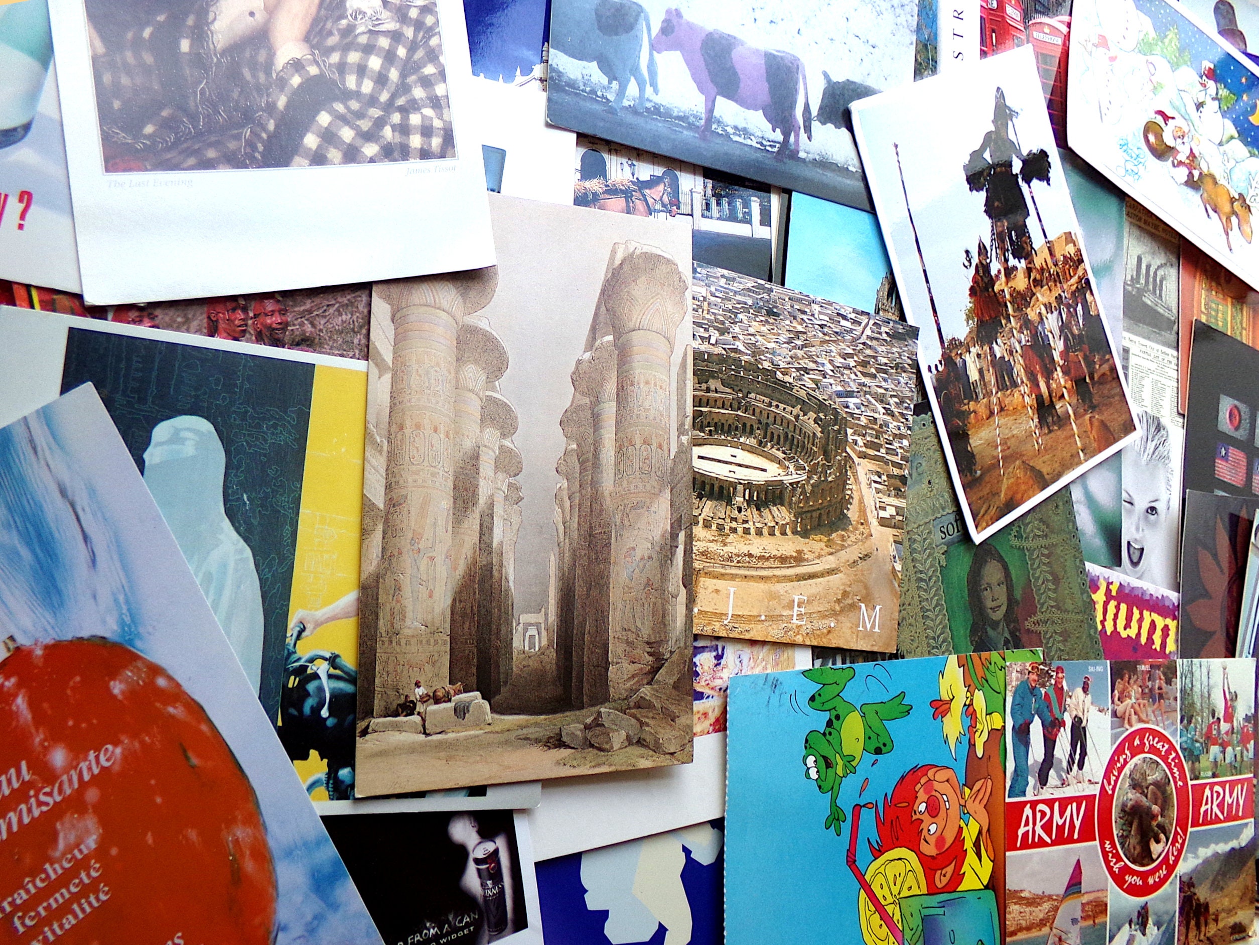 50 postcards from around the world vintage postcard Etsy