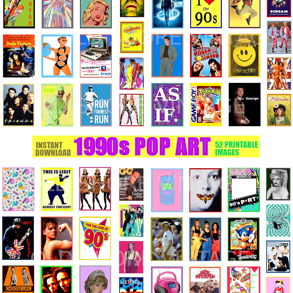 1990s Pop Culture Collage bits-and-bobs-kate-patterson-1990s-moodboard