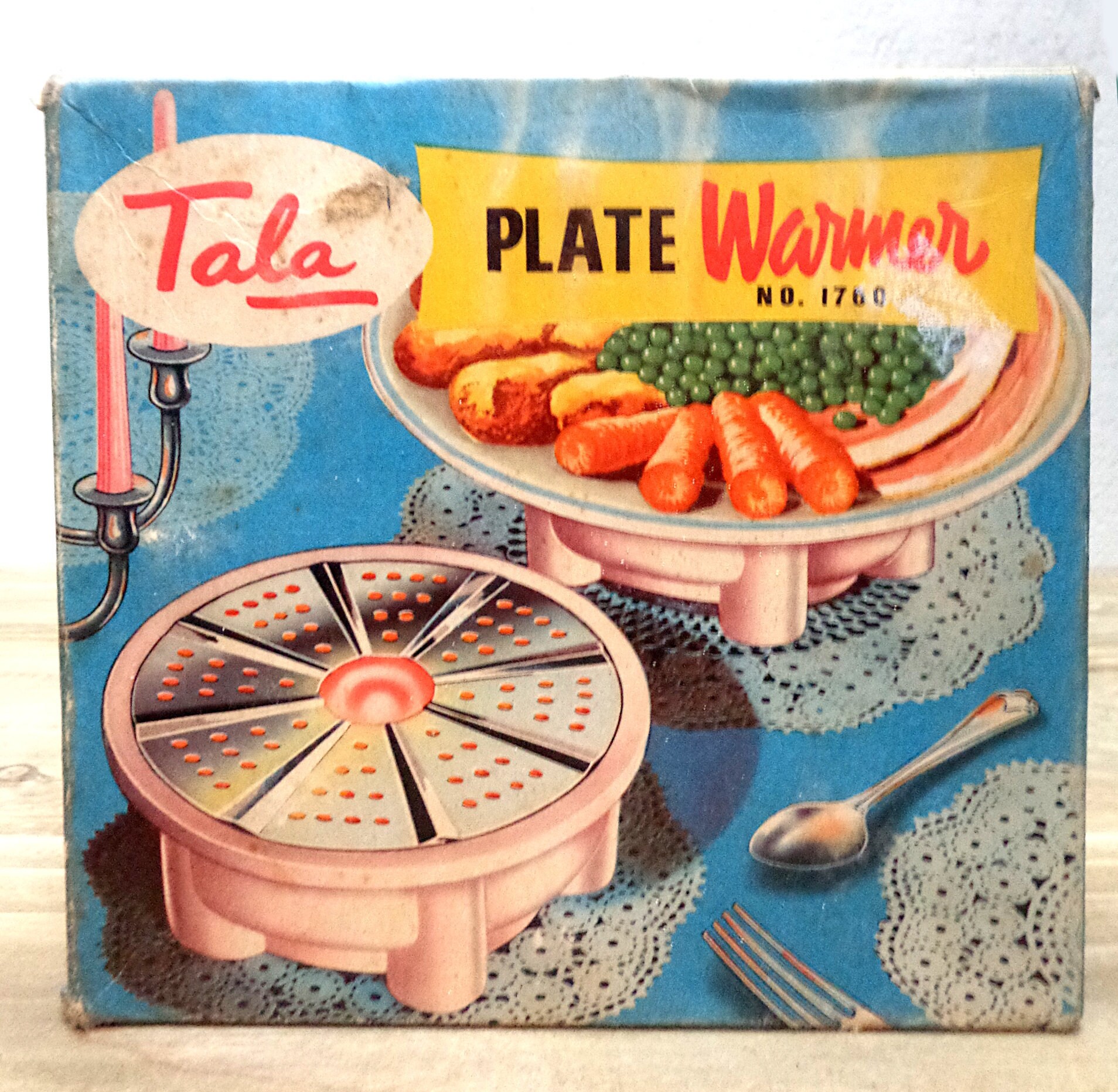 Vintage Plate Warmer in original box from the 1950s made in Etsy