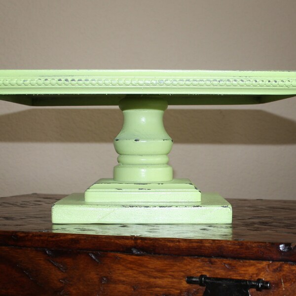 12x12 Shabby Chic Cake stand shown in Lime green