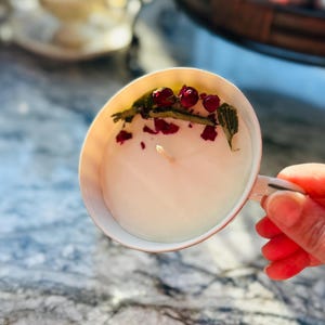 Eucalyptus Mint Essential Oil Hand Poured Soy Homemade Teacup Candle ...
