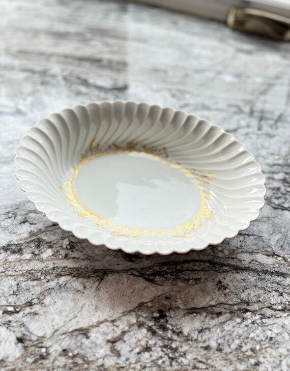 Vintage Haviland Limoges Fluted Dish. "Ladore" Vegetable Mashed Potato Serving Dish. French Country Style. Replacement Dish. Thanksgiving.