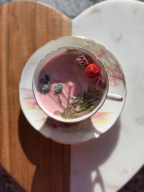 Eucalyptus Mint Soy Essential Oil Vintage Shelley Teacup Candle. All Natural Home Decor. Hand-Poured Tea Cup Candle. Gift for Her.