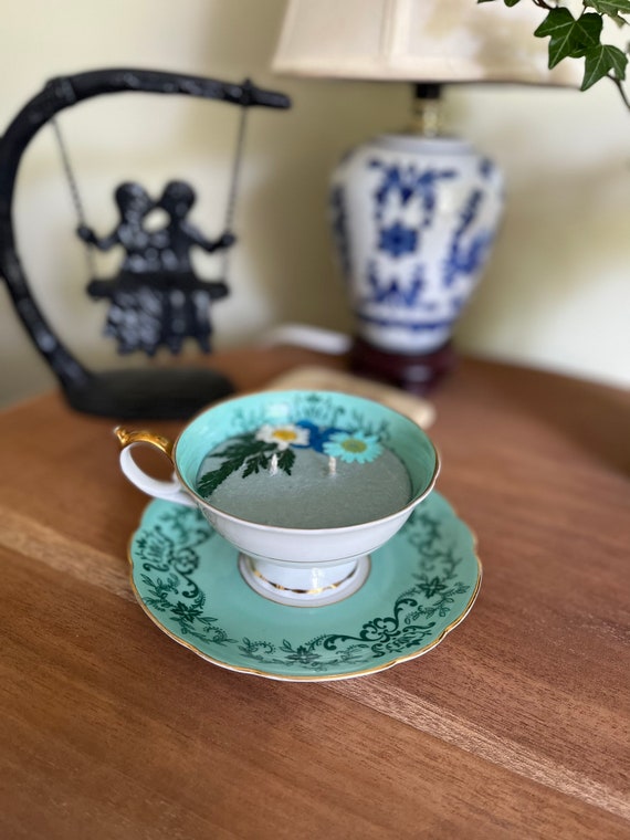 Beautiful Elegant Teacup Candles 100 Hand Poured Soy Wax Lavender Rose