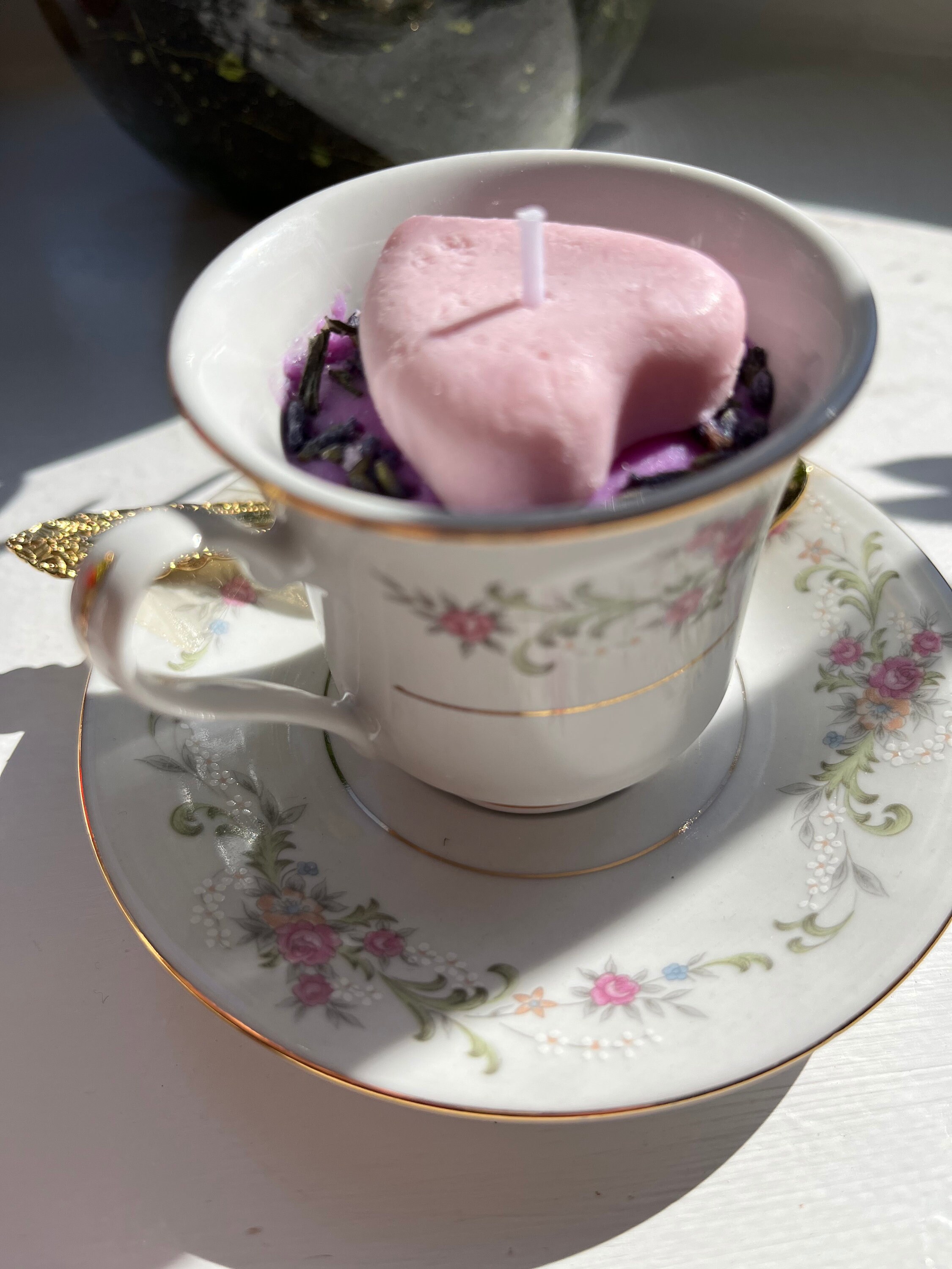 Beautiful Elegant Teacup Candles 100 Hand Poured Soy Wax Lavender Rose
