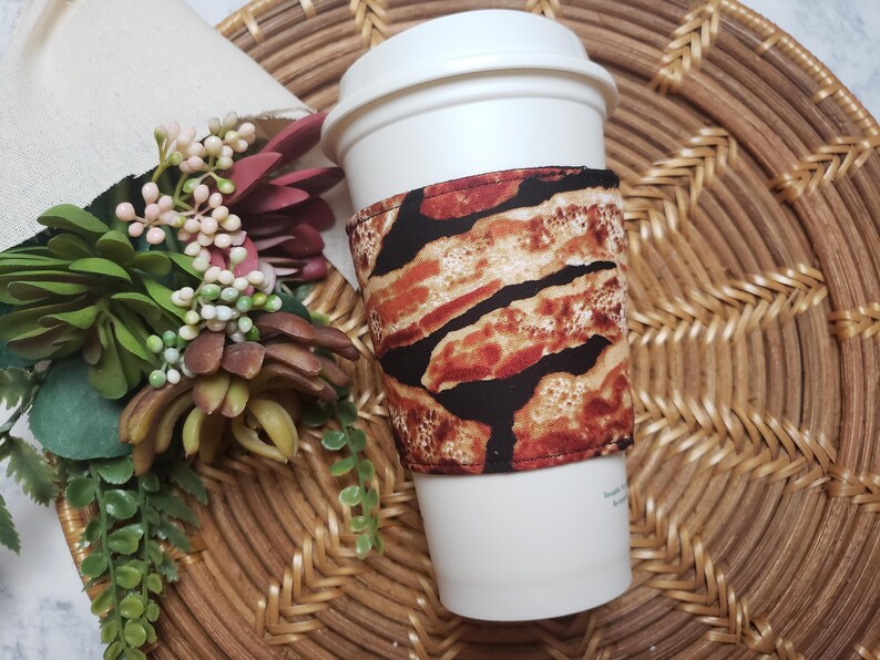 CLEARANCE Fabric Coffee Cozy Bacon Coffee Cozy Coffee Cozy Tea Cozy