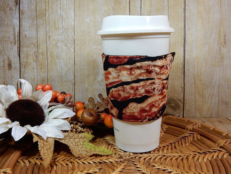 CLEARANCE Fabric Coffee Cozy Bacon Coffee Cozy Coffee Cozy Tea Cozy