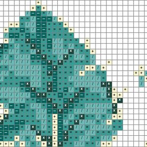 Modern Cross Stitch Turquoise Feather Cross Stitch Pattern PDF Pattern Instant Download image 3