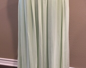 Sage green chiffon maxi skirt cheap