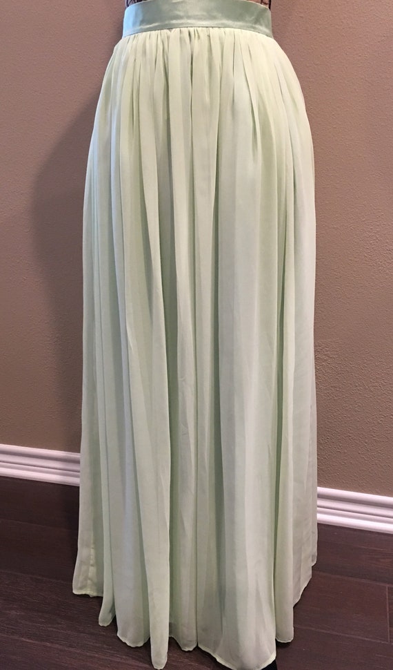 Sage Green Skirt Bridesmaid Dress Chiffon Maxi Skirt Long Wedding