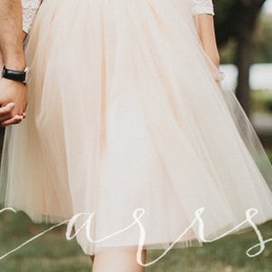 Tulle Skirt Women Blush Tulle Skirt Custom Skirt Bridesmaid Skirt Wedding Skirt Tutu Skirt Wedding Dress breauxsews Formal Dresses for Women image 6