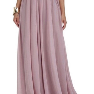 Long Chiffon Skirt, Wedding Skirt, Bridesmaid Dress, Chiffon Maxi Skirt, Beach Wedding Dress, Custom Chiffon Skirt, Formal Dresses for Women
