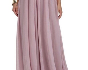 Long Chiffon Skirt, Wedding Skirt, Bridesmaid Dress, Chiffon Maxi Skirt, Beach Wedding Dress, Custom Chiffon Skirt, Formal Dresses for Women