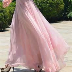 Long Chiffon Skirt, Wedding Skirt, Bridesmaid Dress, Chiffon Maxi Skirt, Beach Wedding Dress, Custom Chiffon Skirt, Formal Dresses for Women