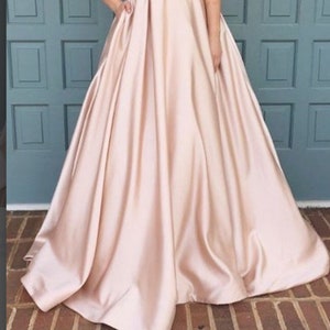 Blush Pink Maxi Skirt Bridesmaid Dress Womens Custom Skirt Engagement Skirt Wedding Skirt Prom Dress Long Skirt Formal Dress Ball Gown