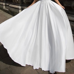 White Maxi Skirt Bridesmaid Dress Womens Custom Skirt Engagement Skirt Wedding Skirt Prom Dress Long Skirt Formal Dress Ball Gown