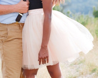 Custom Tulle Skirt: Handmade Wedding Skirt, Formal Womens Tulle Skirt FREE SHIPPING