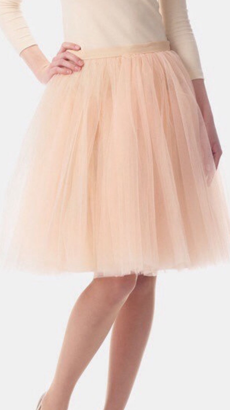 Tulle Skirt Women Blush Tulle Skirt Custom Skirt Bridesmaid Skirt Wedding Skirt Tutu Skirt Wedding Dress breauxsews Formal Dresses for Women image 3