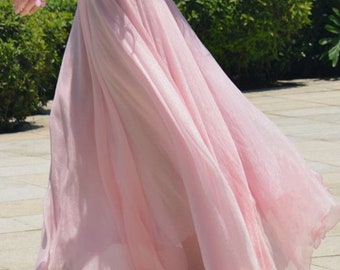 Chiffon Maxi Skirt Long Chiffon Skirt Wedding Skirt Womens Custom Skirt Bridesmaid Dress Maxi Skirt Bridal Skirt breauxsews Formal Dresses