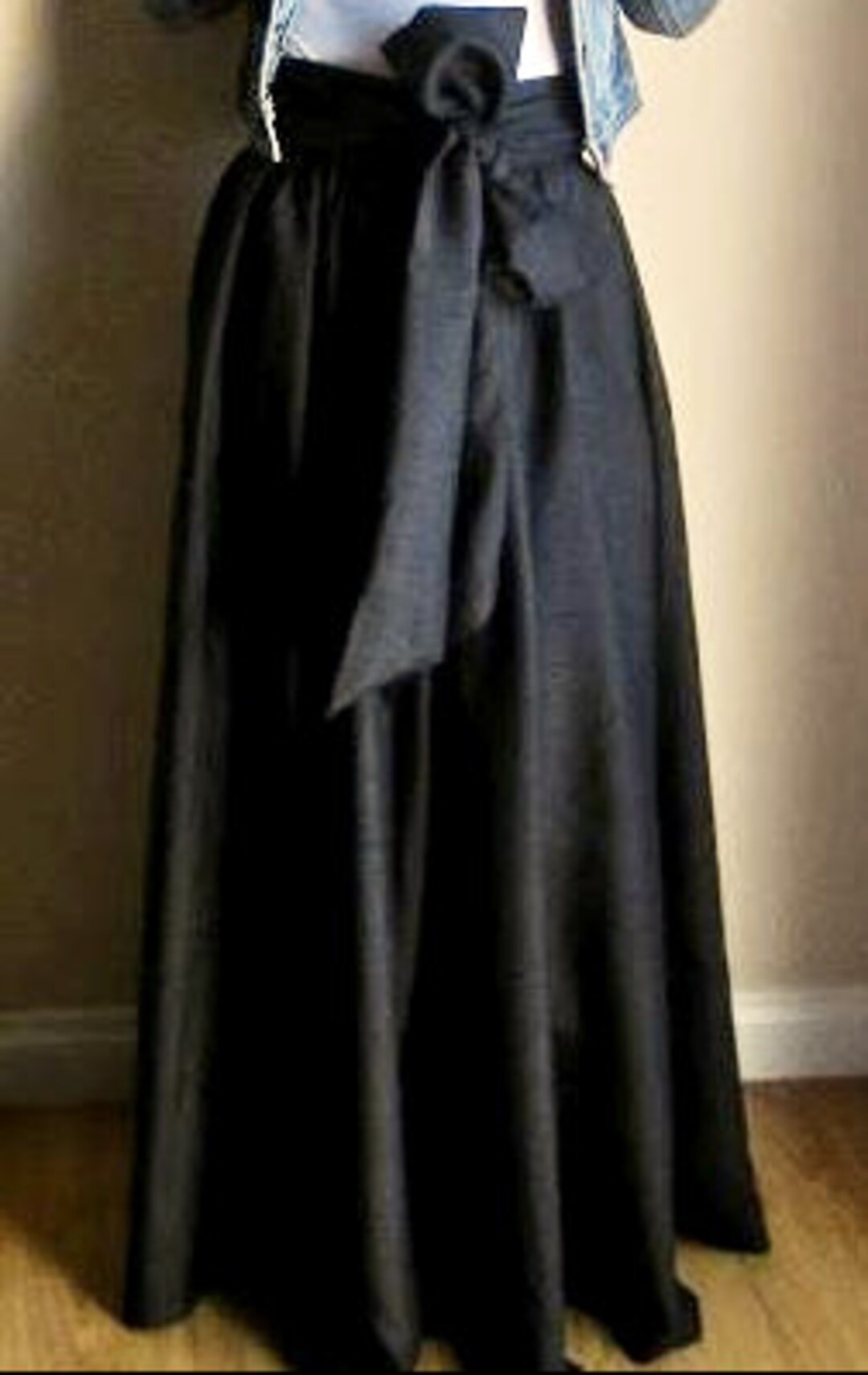 Long Black Skirt Black Maxi Skirt Wedding Skirt Bridesmaid - Etsy