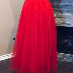 Red Tulle Skirt Women Tulle Skirt Bridesmaid Dress Tulle Skirt Long Tulle Skirt Wedding Tulle Skirt Wedding Skirt Long Skirt Wedding Dress