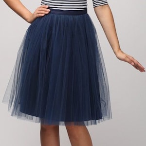 Navy Blue Tulle Skirt Women Custom Dress Wedding Skirt Bridesmaid Dresses Wedding Dress Engagement Skirt breauxsews Formal Dresses for Women
