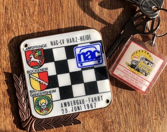 Vintage 1967 Classic Car Rally Badge VW, Porsche, Audi, Mercedes, Bonnet badge genuine vintage