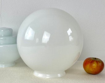 Vintage Milk Glass Pendant Globe Light Shade c1930s