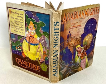 Stories from The Arabian Nights Hardback Childrens Book c1930s