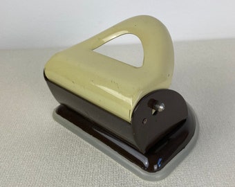 Vintage Retro Velos Hole Punch Lightning Perforator No 4314 Grey. c1970s