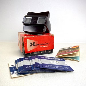 View-master 3 Dimensional Viewer, With Original Box C1950s With 17