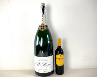 Huge Advertising Piece Pol Roger champagne bottle Jeroboam