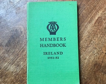 Ireland AA Members handbook 1951 - 52 Maps location Car Memorabilia Classic car