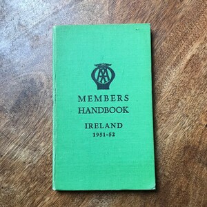 Ireland AA Members handbook 1951 52 Maps location Car Memorabilia Classic car image 1