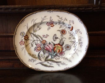 Wedgewood Pearl Ranunculous Meat plate platter c1840s to 1860s