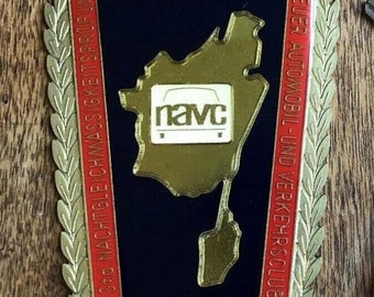 Genuine 1970 NAVC Nurburgring Night Test Enamel Grille badge VW Audi BMW Mercedes, Man Cave, Gift for Him