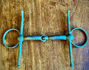 Antique 1920s Equine Horse Bit Ball cheek Snaffle Bit Size Full