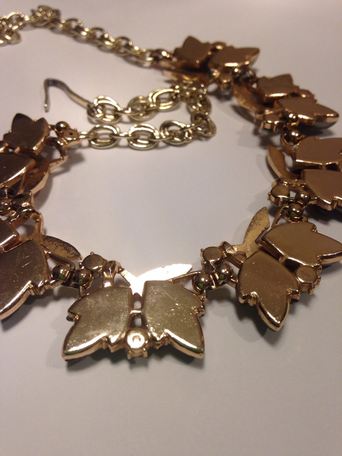 1950s Lucite Leaf Necklace Mid Century Stunning - Etsy
