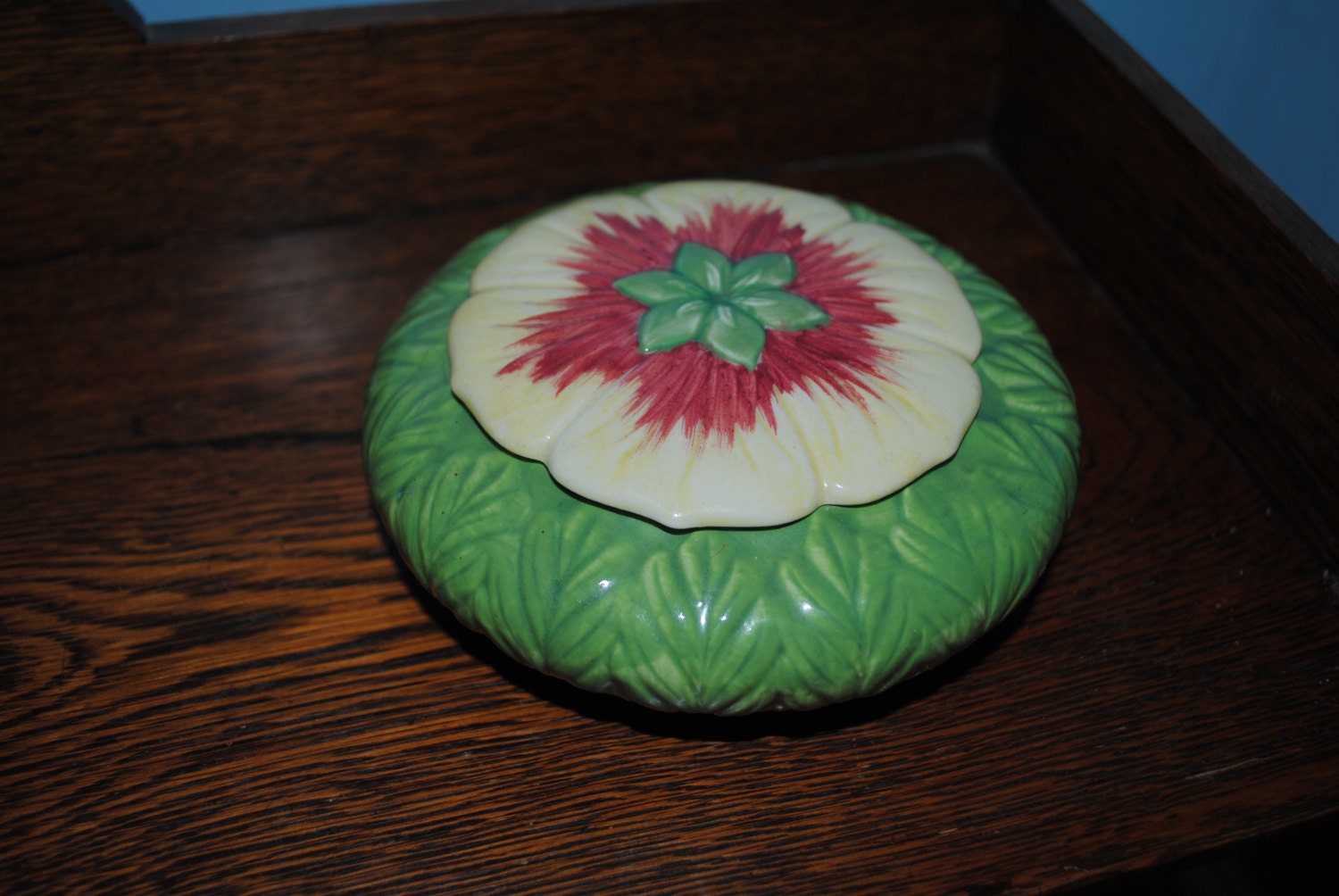 Image of 1930S Flower Wedgewood Trinket Jewellery Bowl English Antique