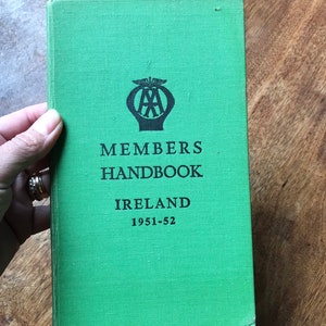Ireland AA Members handbook 1951 52 Maps location Car Memorabilia Classic car image 2