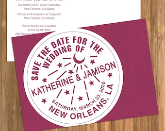 New Orleans Water Meter Save the Date Postcards – NOLA Wedding (Digital or Printed)