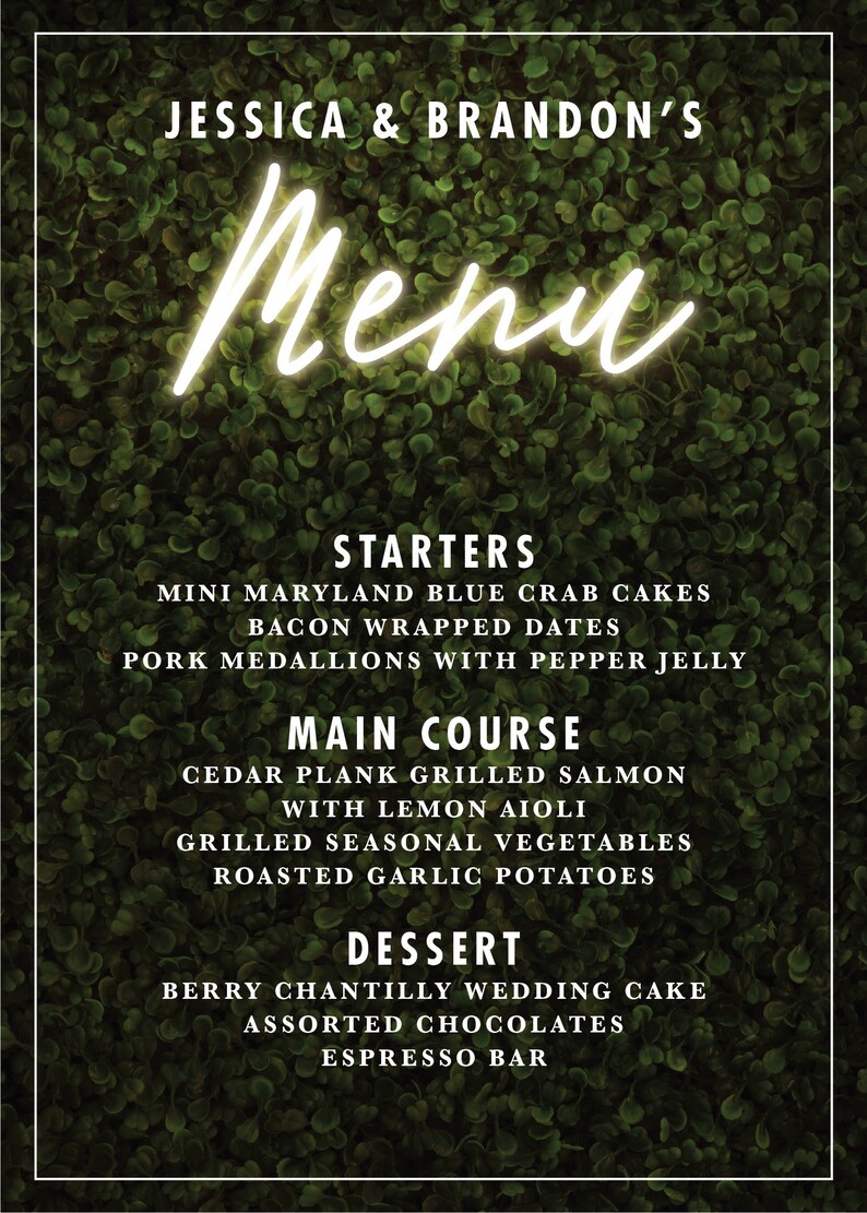 Neon Wedding Invitation / Neon Sign Wedding Invitation Etsy