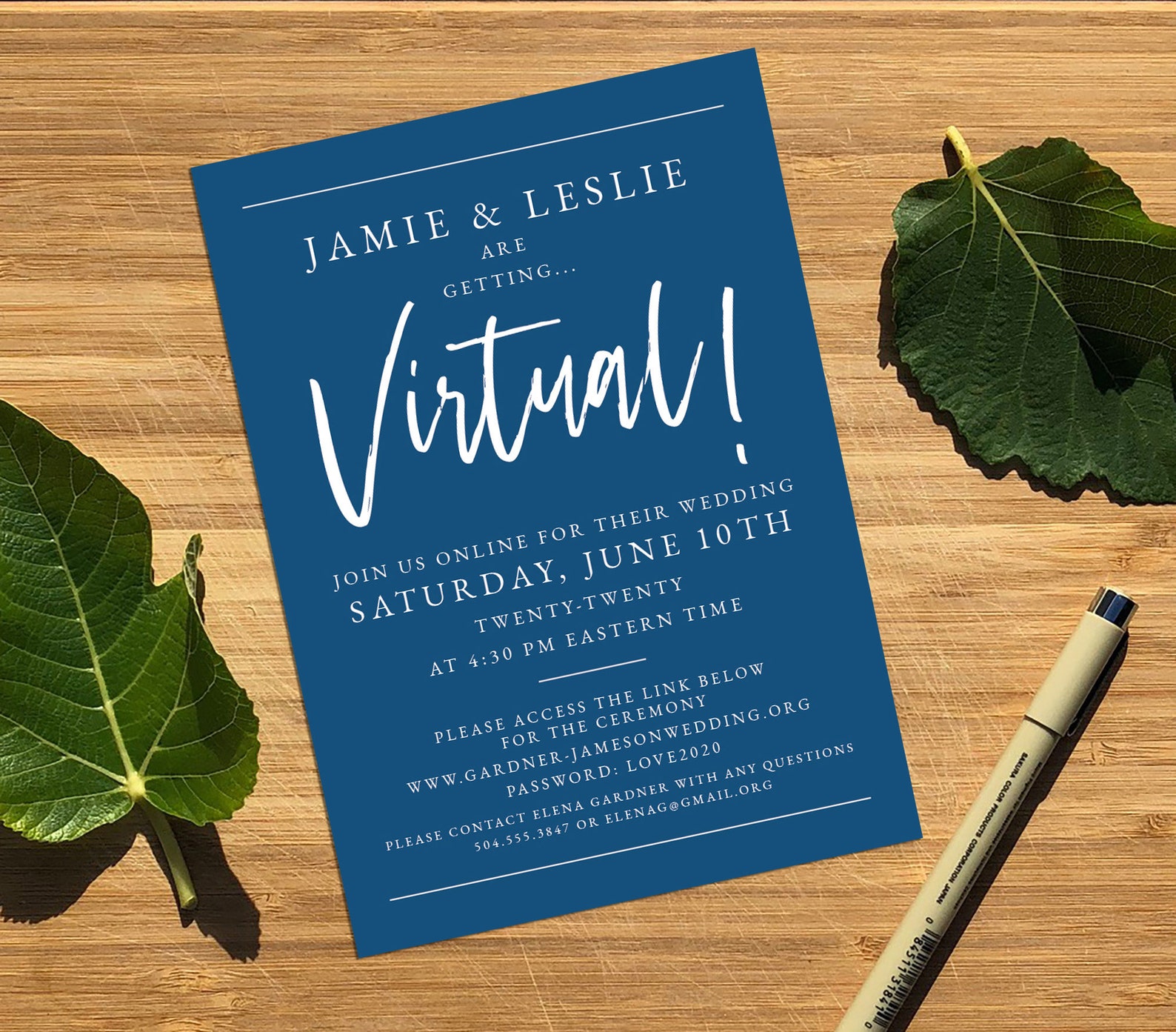 Virtual Wedding Invitation / Online Wedding Invite Etsy