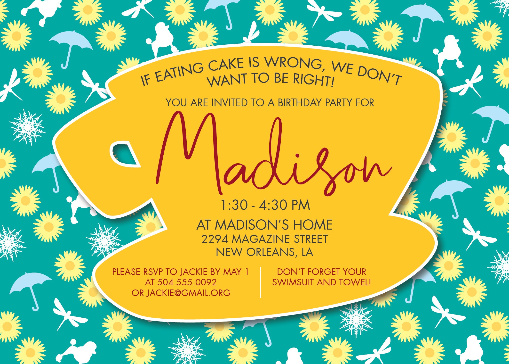 GG Gilmore Birthday Invitation Personalized, DIGITAL or PRINTED Gilmore