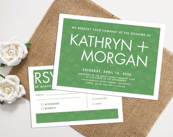 Cannabis Wedding Invitation – Canna Theme, Smoke Friendly Invite (Digital or Printed)